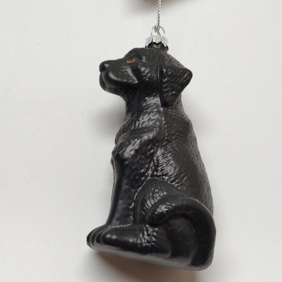 Black Lab Labrador Dog Pet Glass Ornament Animal - Picture 3 of 3